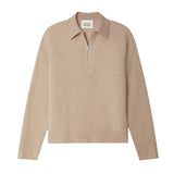 BRUSHED CASHMERE BLEND QUARTERZIP