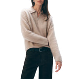 BRUSHED CASHMERE BLEND QUARTERZIP