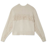 CASHMERE BLEND LUXE FRINGE CREW