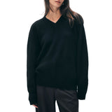 CASHMERE SADDLE SLEEVE V NECK