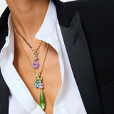 CRYSTAL GRANITA LE PETITE CORD NECKLACE