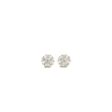 DIAMOND FLOWER STUD EARRINGS
