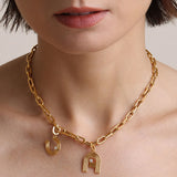 GROOVY DIAMOND  HORSESHOE HINGED CHARM