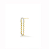 Diamond Loop Chain Stud Earring