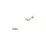 Duo Baguette Earring