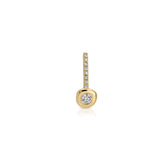 DIAMOND PILLOW BAR STUD EARRING