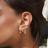 DIAMOND PILLOW BAR STUD EARRING