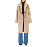 ELLE OXEN BROWN REVERSIBLE SHEARLING COAT