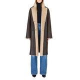 ELLE OXEN BROWN REVERSIBLE SHEARLING COAT