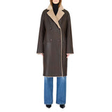 ELLE OXEN BROWN REVERSIBLE SHEARLING COAT
