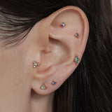 Emerald Triangle Earring