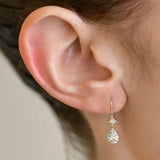 EMILIA GOTHIC STAR PEAR DROP EARRINGS
