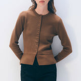 Superfine Merino Waisted Cardigan