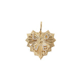 FLUTED LOVE HEART CHARM