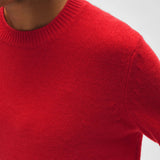 CASHMERE RIB TRIM CREWNECK
