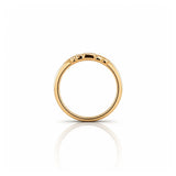 14K GOLD ART DECO SEAMLESS BAGUETTE DIAMOND RING