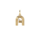 GROOVY DIAMOND INITIAL HINGED CHARM