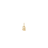 GROOVY DIAMOND INITIAL MINI BEAD CHARM
