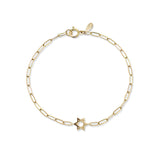 LOVE LETTER STAR OF DAVID MINI PAPERCLIP BRACELET