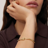 Slim Woven Square Bangle
