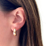 GOLD JUMBO DOME HOOP EARRINGS