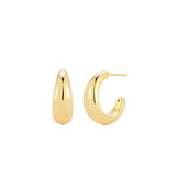 GOLD JUMBO DOME HOOP EARRINGS