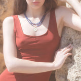 20" Faceted Kyanite Necklace