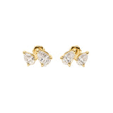 DOUBLE PEAR STUDS