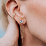 Cléo Long Fringe Earring Backing