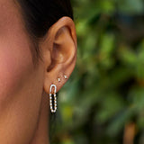 Diamond Loop Chain Stud Earring