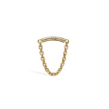 Single Chain Drape Threaded Stud Earring