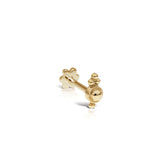 Four Ball Trinity Threaded Stud Earring