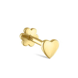 Heart Threaded Stud Earring