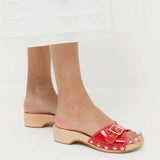 PAULIE STUDDED FLAT SANDAL