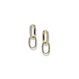 Classique Pavé Paper Clip Double Hoops