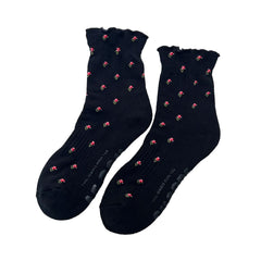 PETAL RUFFLED HUGGER CREW SOCKS