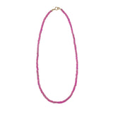 PINK SAPPHIRE FACETED BEADED NECKLACE