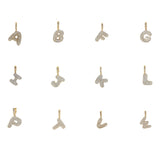 BUBBLE DIAMOND LETTER CHARM