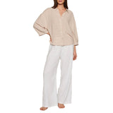 LINEN BLEND RELAXED TOP