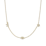 Love Letter Mini Pavé Station Necklace