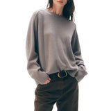 CASHMERE SADDLE SLEEVE CREWNECK