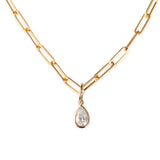 LAB DIAMOND PEAR SHAPED PENDANT
