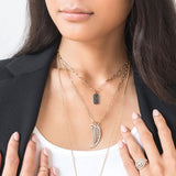 LARGE PALM LEAF DIAMOND CHARM