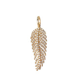 LARGE PALM LEAF DIAMOND CHARM