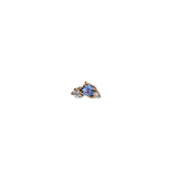 SAPPHIRE AND DIAMOND CLUSTER EARRING