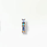 Sapphire and Opal Pillar Earring