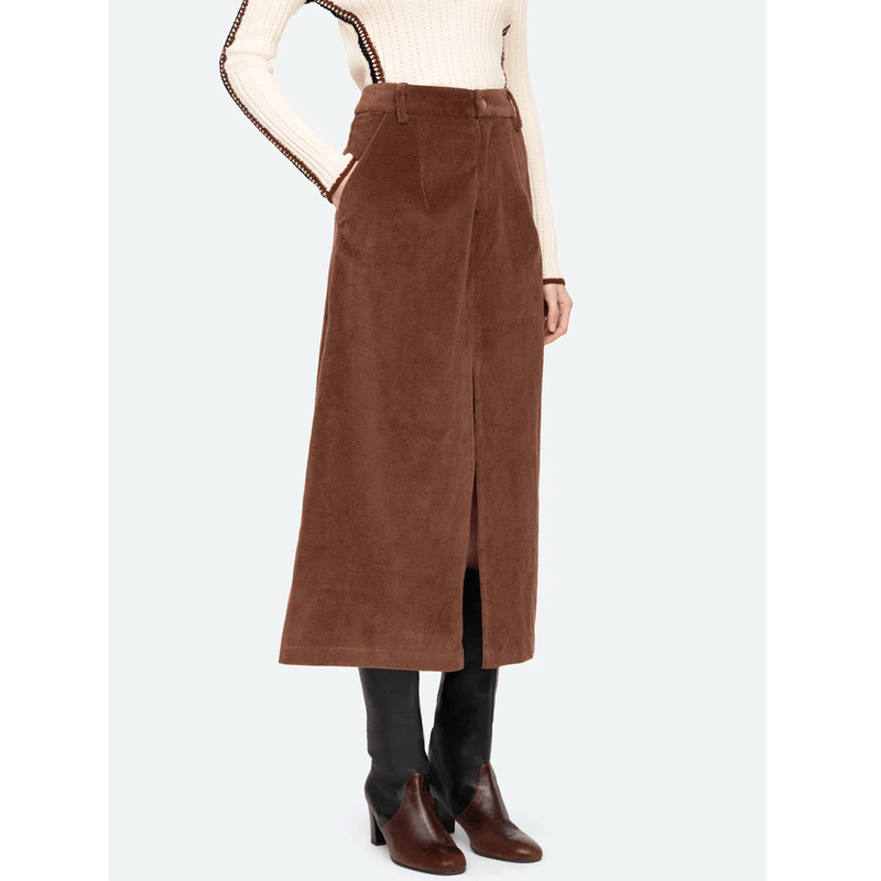 Brown corduroy shop skirt vs brim