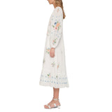 SERAFINA EMBROIDERY MIDI DRESS