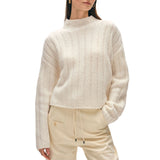 LOFTY CASHMERE WIDE RIB STANDNECK