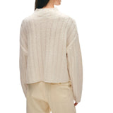 LOFTY CASHMERE WIDE RIB STANDNECK